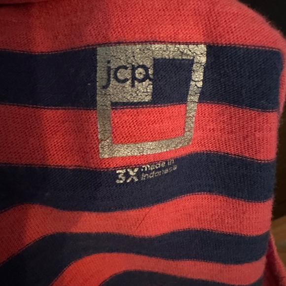 Plus Size 3X JC Pennys  striped top - Picture 7 of 9